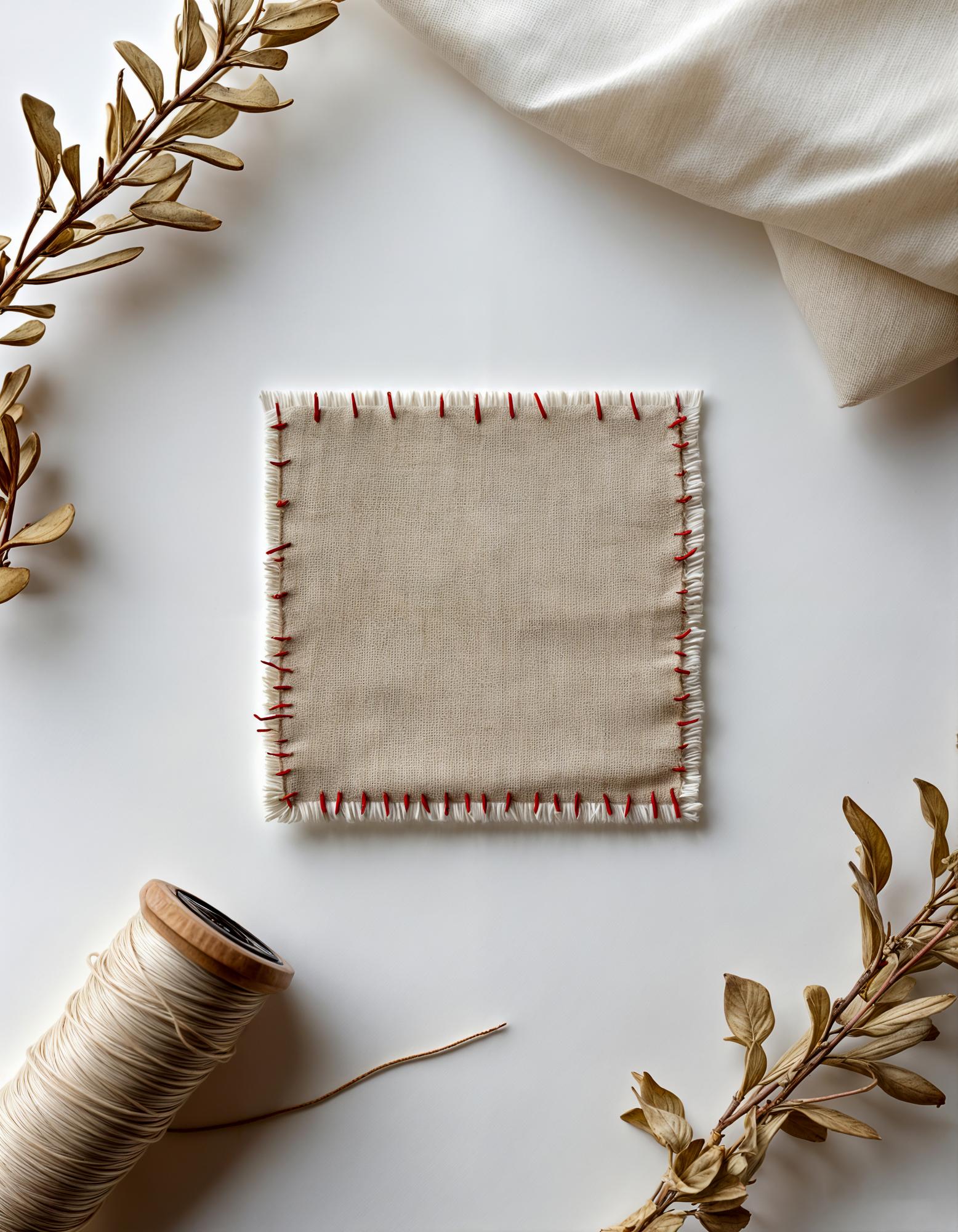Sample pricing mockup with embroidery swatches